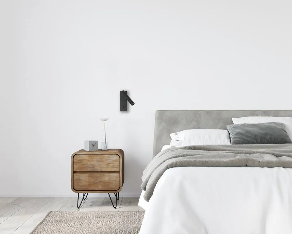 Netlighting Cali Reading Wall Light Black 3000K Warm White 6