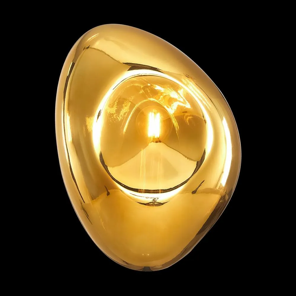 Netlighting Mabell Modern Wall Lamp Gold Glass Shade 2