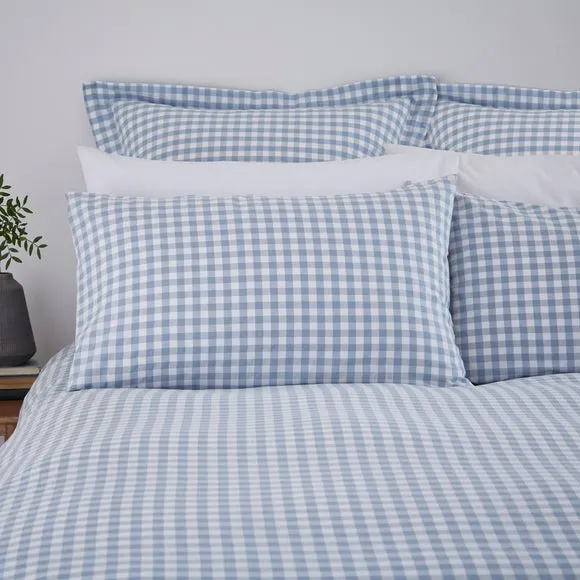 Portloe Gingham Woven 100% Cotton Standard Pillowcase Pair 1