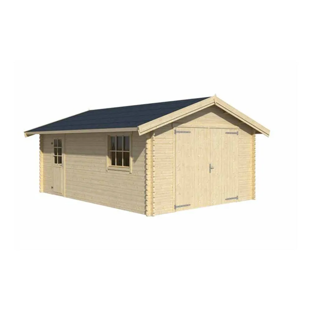 Lasita Maja Ltd Yarik 540-Log Cabin, Garden Room, Home Office - L473.7xW583xH273.6 cm in Light Tan 2