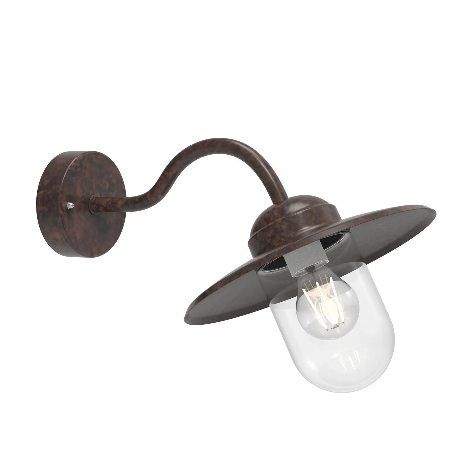 Nordlux Luxe Outdoor Wall Light Rusty Metal Garden E27 IP54 Mains in Brown 2