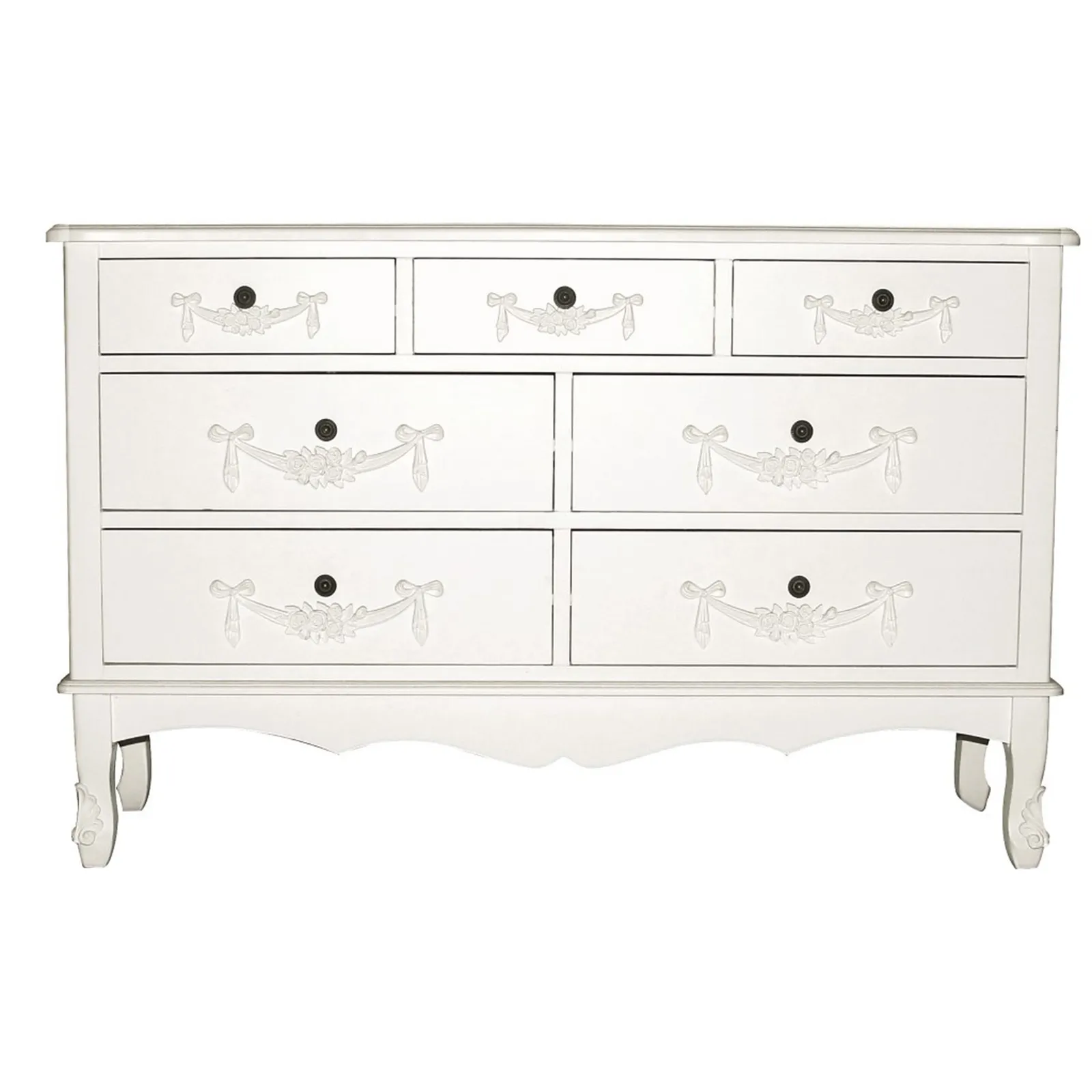 Toulouse Ivory 7 Drawer Chest White
