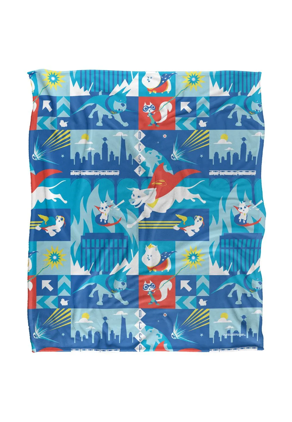 Warner Brothers Dc League Of Super Pets Officially Licensed Silky Touch Super Soft Throw Blanket 152 x 127 cm in White