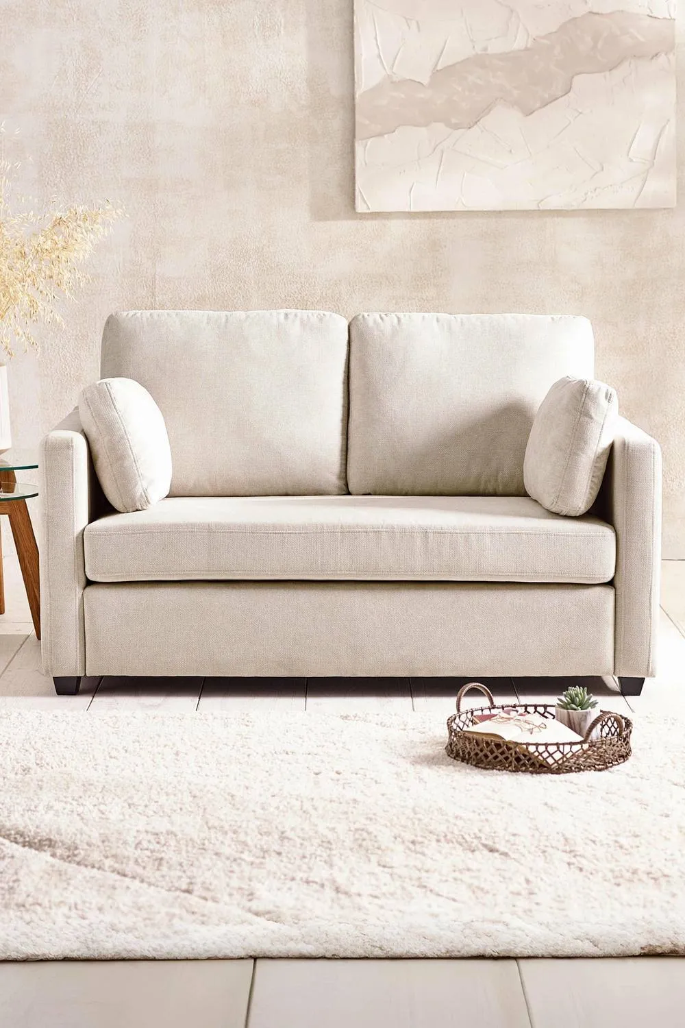 Julian Bowen Ottilie Upholstered 2 Seater Sofa in Natural
