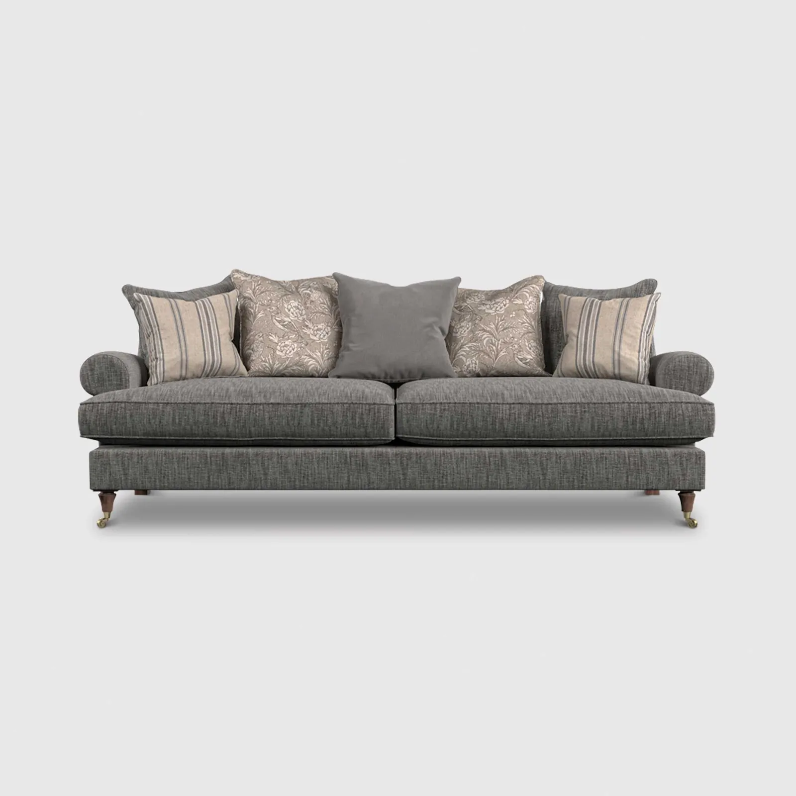 English Heritage Finch Large Sofa Pillow Back, Grey | Barker & Stonehouse 1