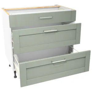 Wickes Ohio Reed Green Shaker Drawer Unit - 900mm 2