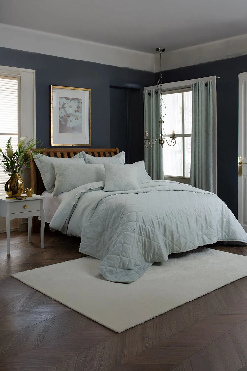 The Lyndon Company Versailles Eyelet Pair of Curtains - Jacquard Lined - 72" or 90" Drop | Deyongs 1846 2