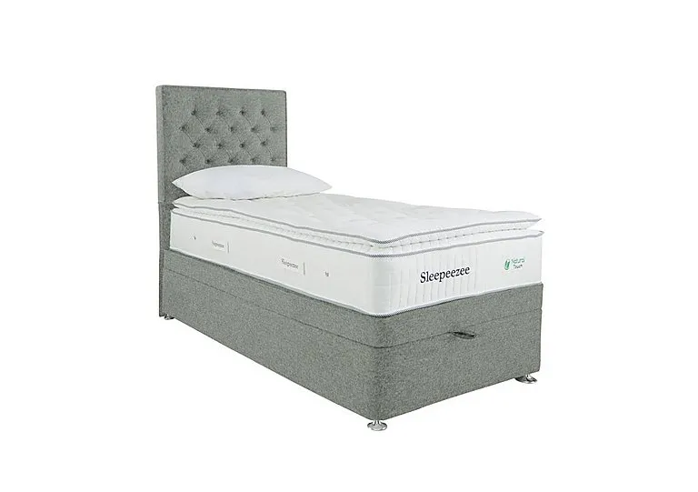 Natural Touch 3000 Pillowtop End Ottoman Divan Set - Single - Tweed Mint