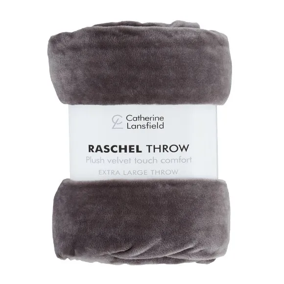 Catherine Lansfield Raschel Velvet Touch Throw Blanket 200cm x 240cm 3