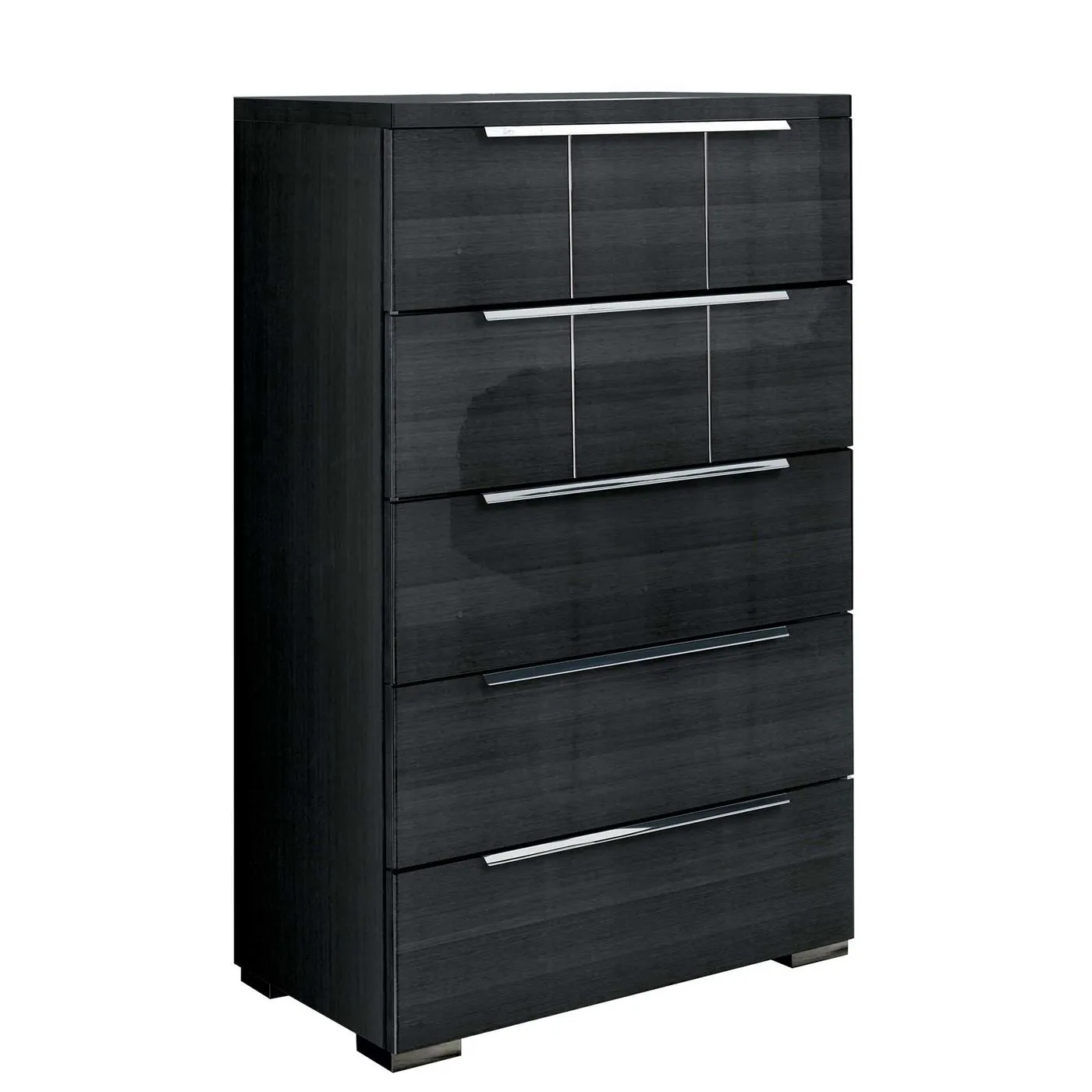 Versilia 5 Drawer Chest, Grey Koto High Gloss