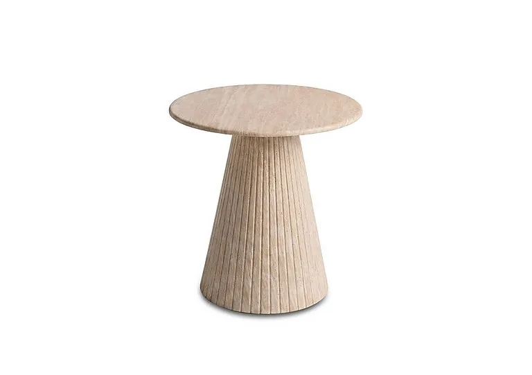 Romeo Round Lamp Table with Pedestal Base - Living Room Furniture - In Time for Christmas