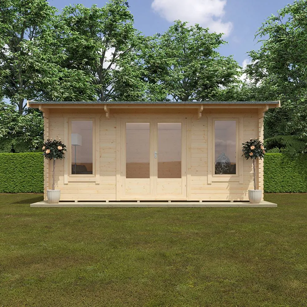 Buttercup Farm 18x14 The Jacob 44mm Cabin - L535 x W415 x H247 cm in Natural 3