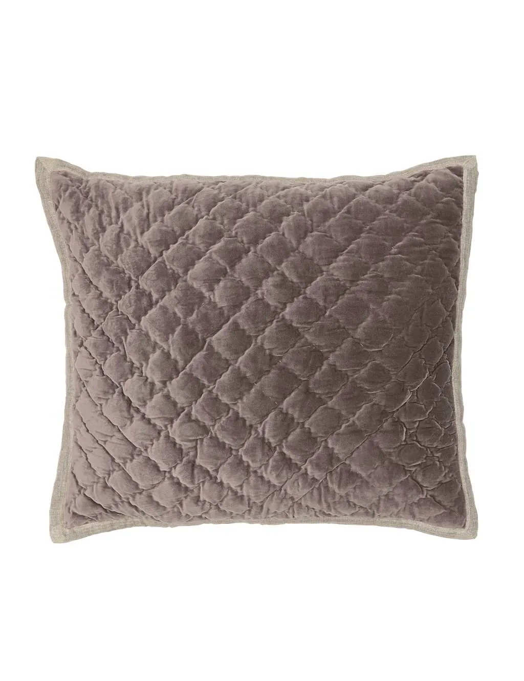 Bedeck of Belfast Pure Cotton Claudia Quilted Pillowcase Dusky Rose