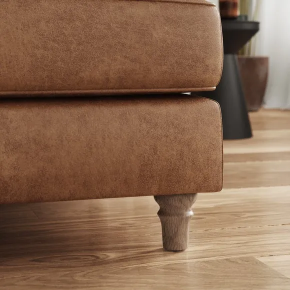 Flori Arizona Faux Leather Footstool 4