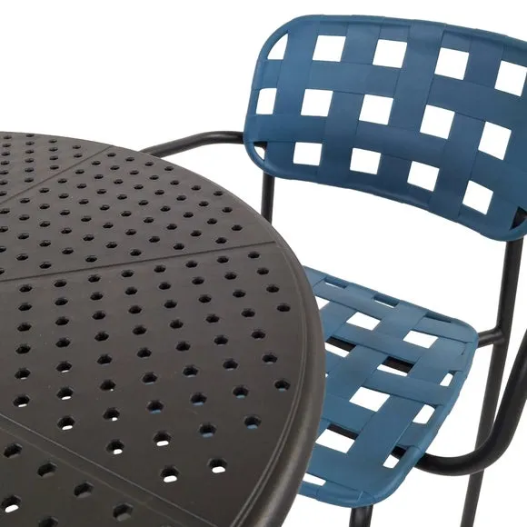 Bergen Round Bistro Table with 2 Karin Armchairs 3
