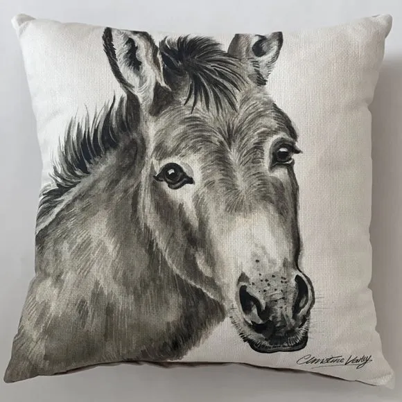 Christine Varley Donkey Square Cushion 2