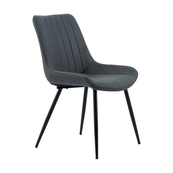 Set of 2 Zion Dining Chairs, Faux Suede 4