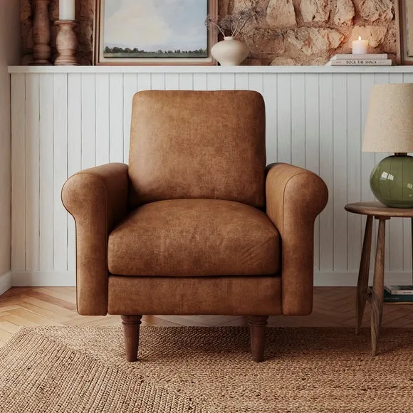 Maeve Faux Leather Compact Armchair