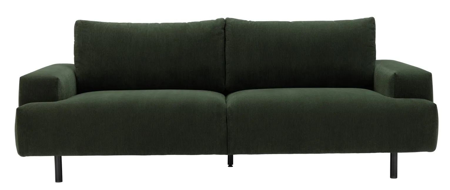 Habitat Julien 3 Seater Fabric Sofa - Dark Green