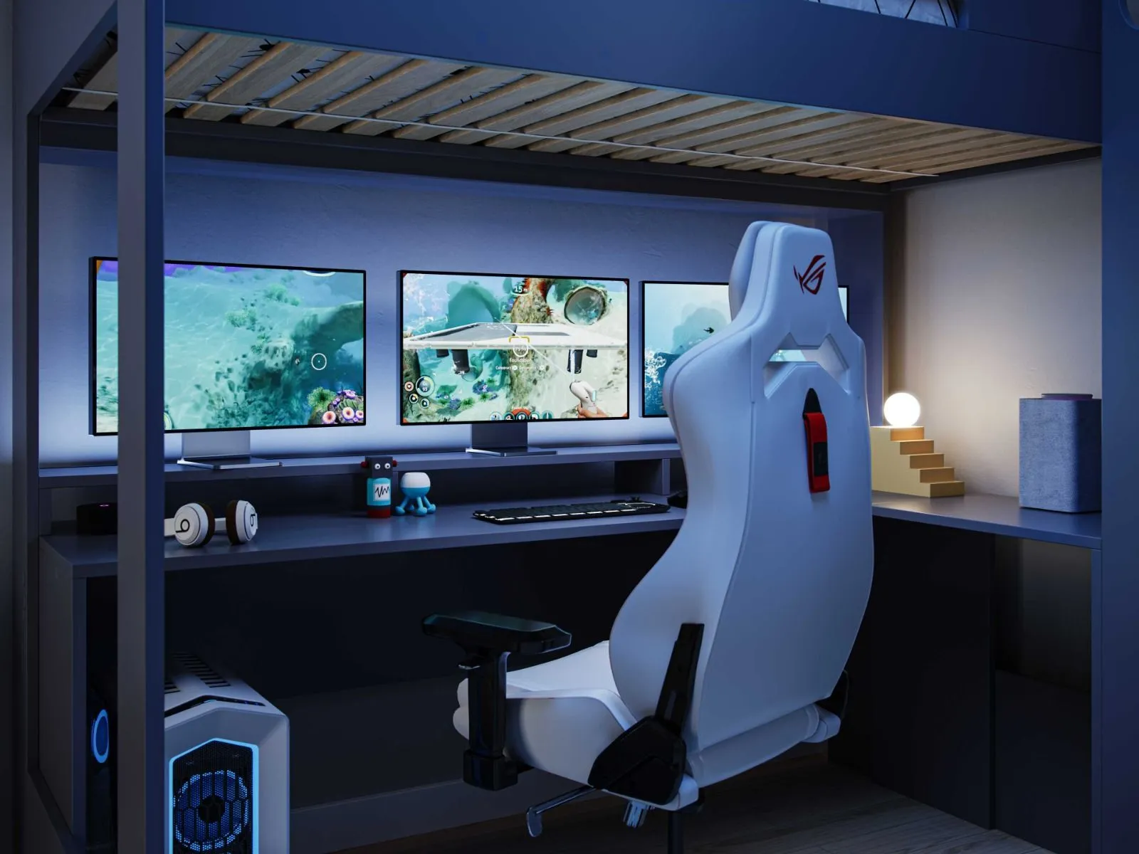 Flair Skyhigh Gaming High Sleeper Bed in Grey 6