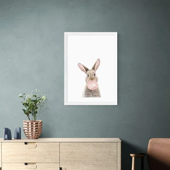 East End Prints Bubble Gum Bunny Print by Sisi and Seb 1