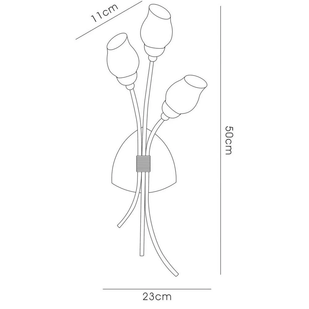 Netlighting Rimini Wall Lamp 3 Light G9 Satin Brass in Gold 3