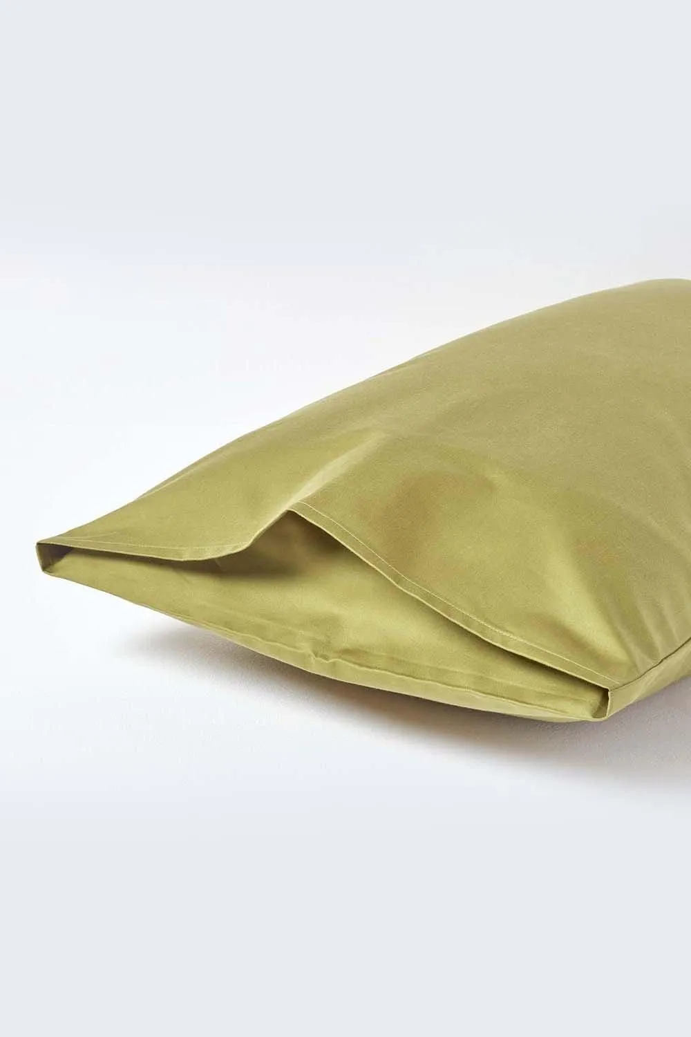 Homescapes Egyptian Cotton Housewife Pillowcase 1000 TC, King Size in Olive 3