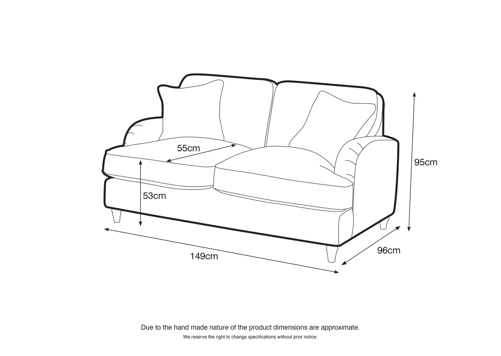 The Great Sofa Company Orla 2 Seater Sofa Manhattan Ice in Light Grey 2