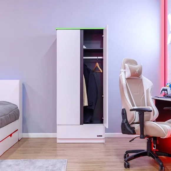 X Rocker Carbon Tek Wardrobe with Neo Fibre LED 3