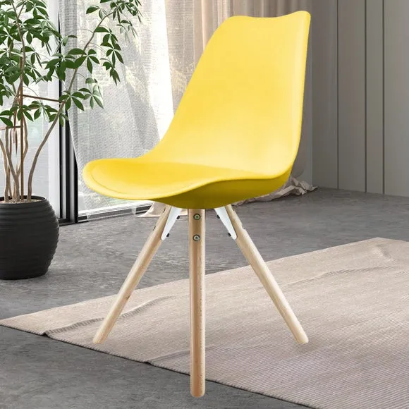 Fusion Living Soho Plastic Dining Chair with Pyramid Legs