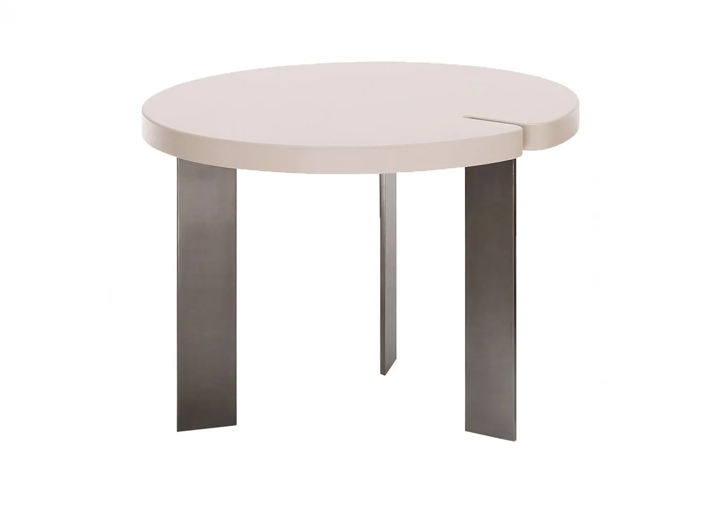 Saba Italia Butter Low Table Sand Matt Top & Black Nickel 50cm