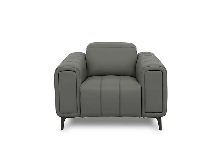 Elphaba Leather Chair with Storage Arms
