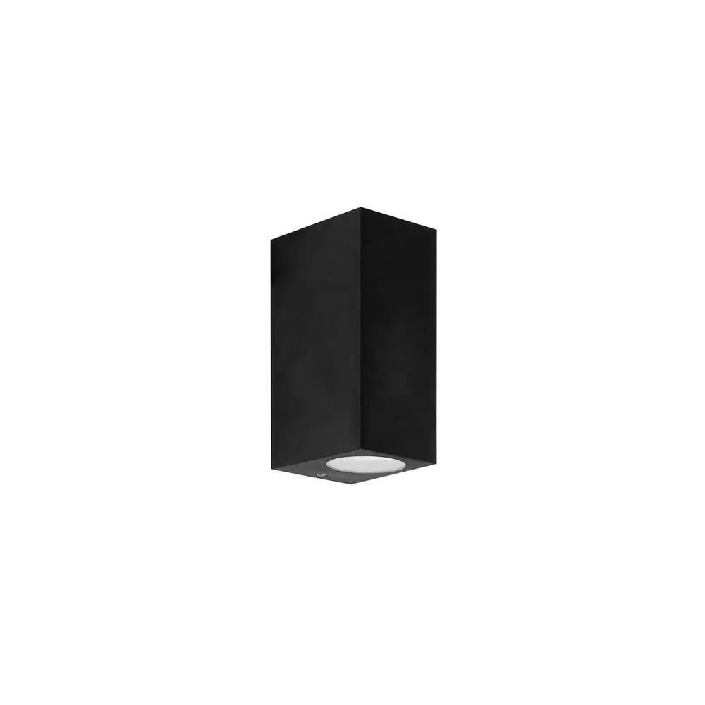 Netlighting Kubo Double Emission Outdoor Wall Up Down Light Black IP44 GU10 7W