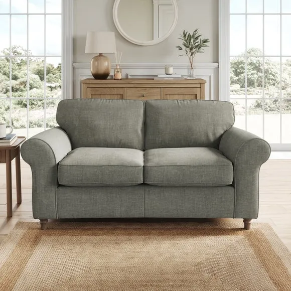 Flori Tonal Plush Chenille 2 Seater Sofa 1