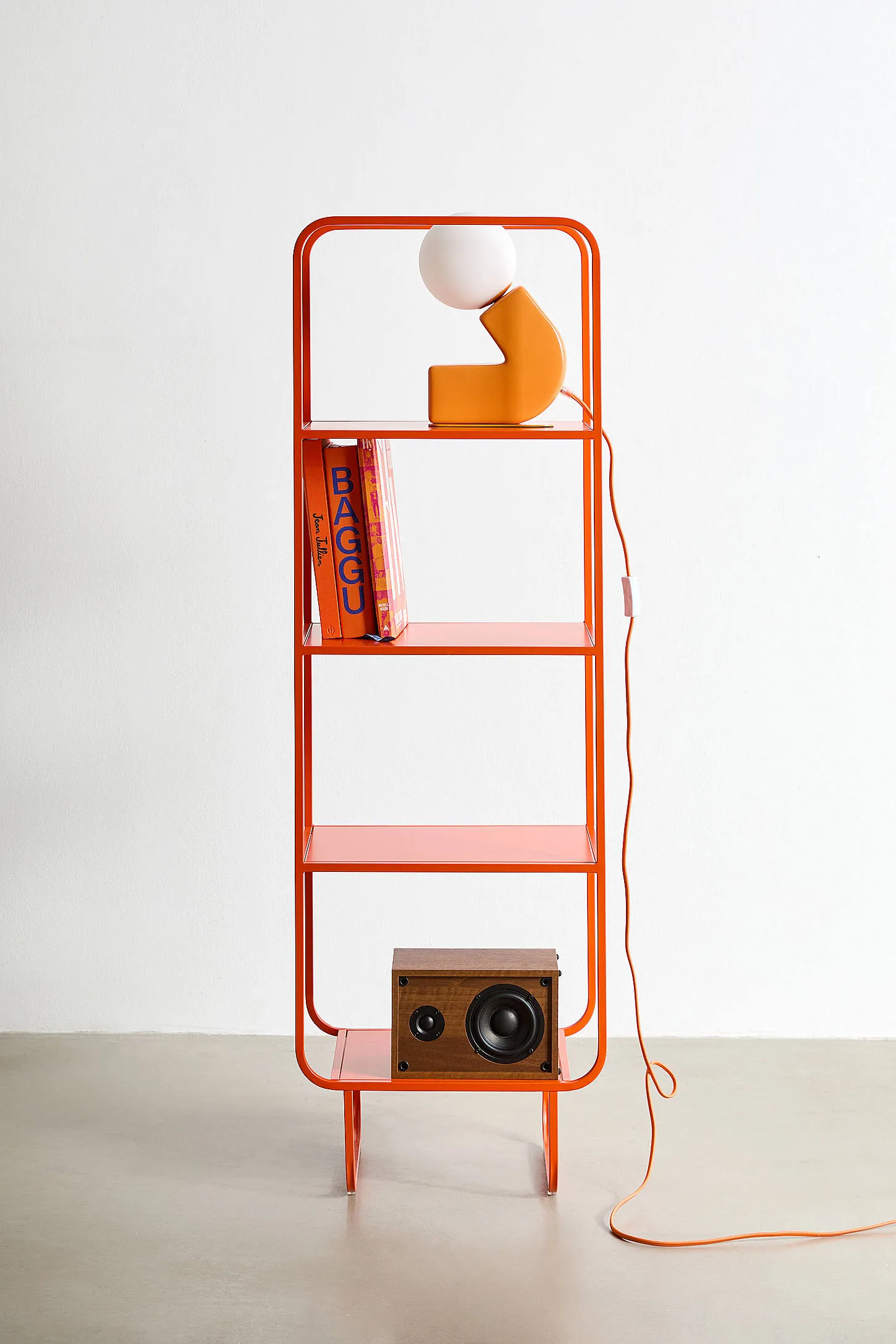 Alana Orange Narrow Bookcase - Orange