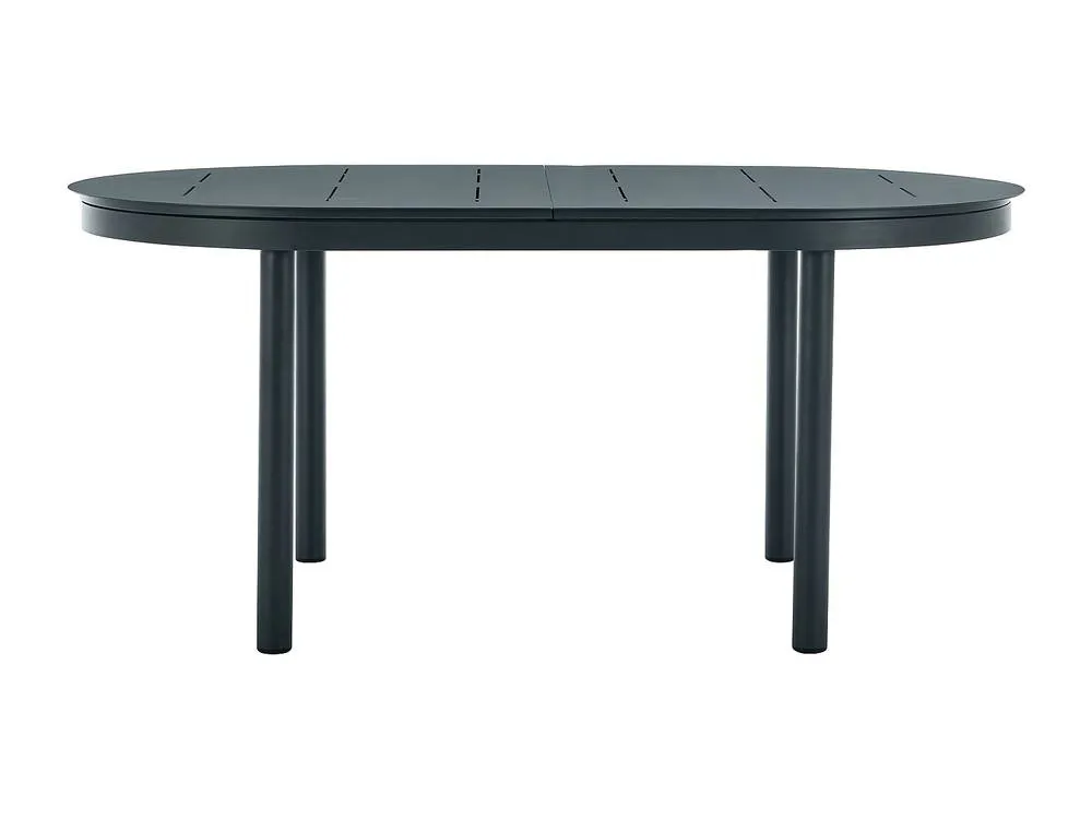 Vente-unique Extendable Aluminium Garden Dining Table L.170/220 Cm - Anthracite in Dark Grey