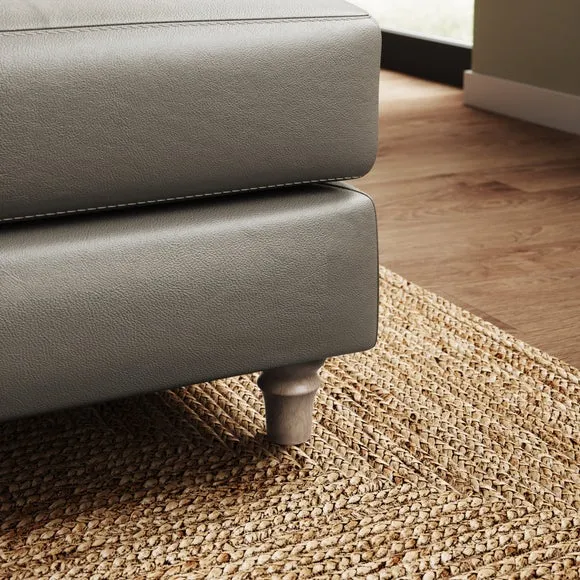 Flori Classic Leather Footstool 3
