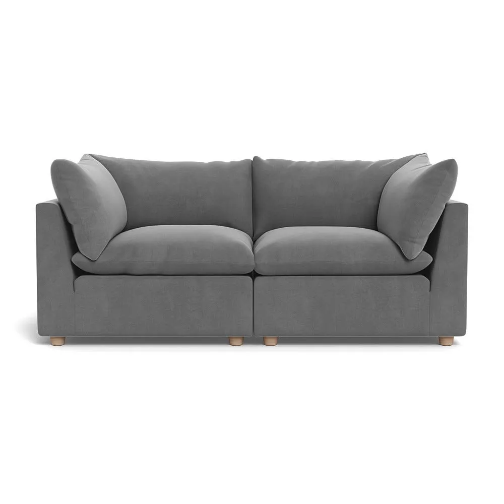 Heal's Astrid 3 Seater Sofa Smart Velvet Mercury Natural Beech Feet 1