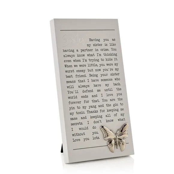 Sister Moments Plaque