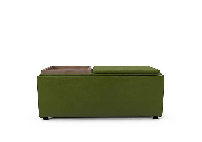 Bronwyn Storage Bench Tray Stool - Woodland Moss Wot
