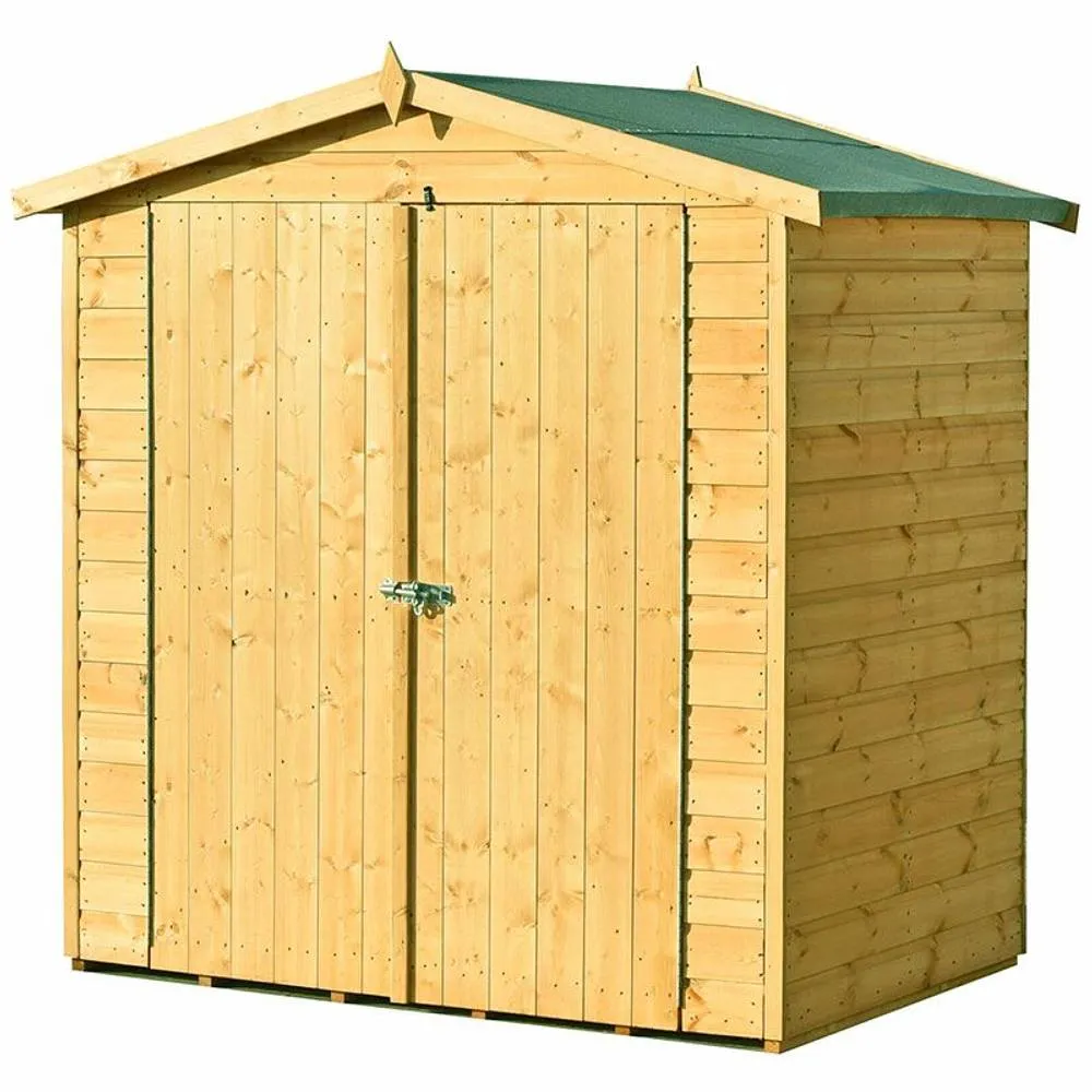 Shires Lewis 4 x 6 Feet Premium Apex Double Door with One Opening Window in Light Tan