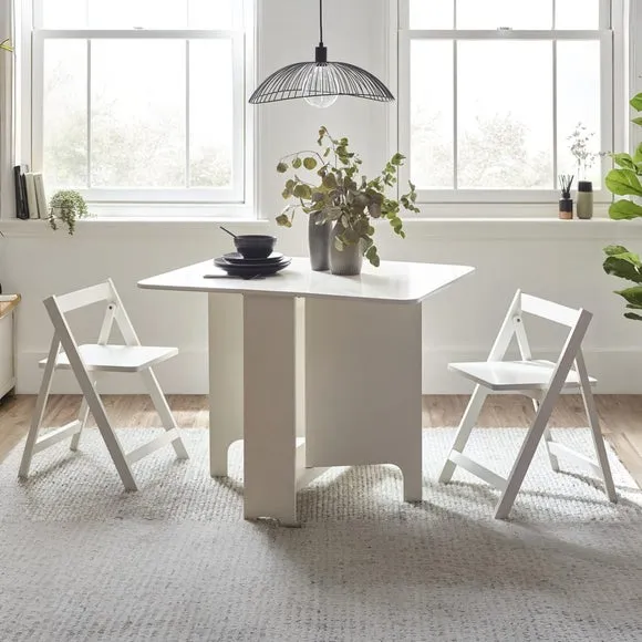Gatan Gateleg Table With 2 Chairs 1