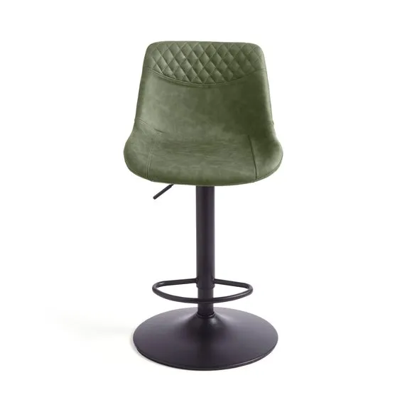 Walden Height Adjustable Bar Stool, Faux Leather 6