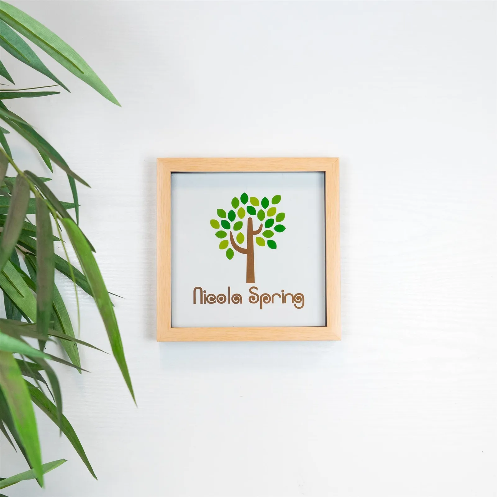 Nicola Spring 3D Box Photo Frames - 8 x 8" - Pack of 2 in Light Brown 5