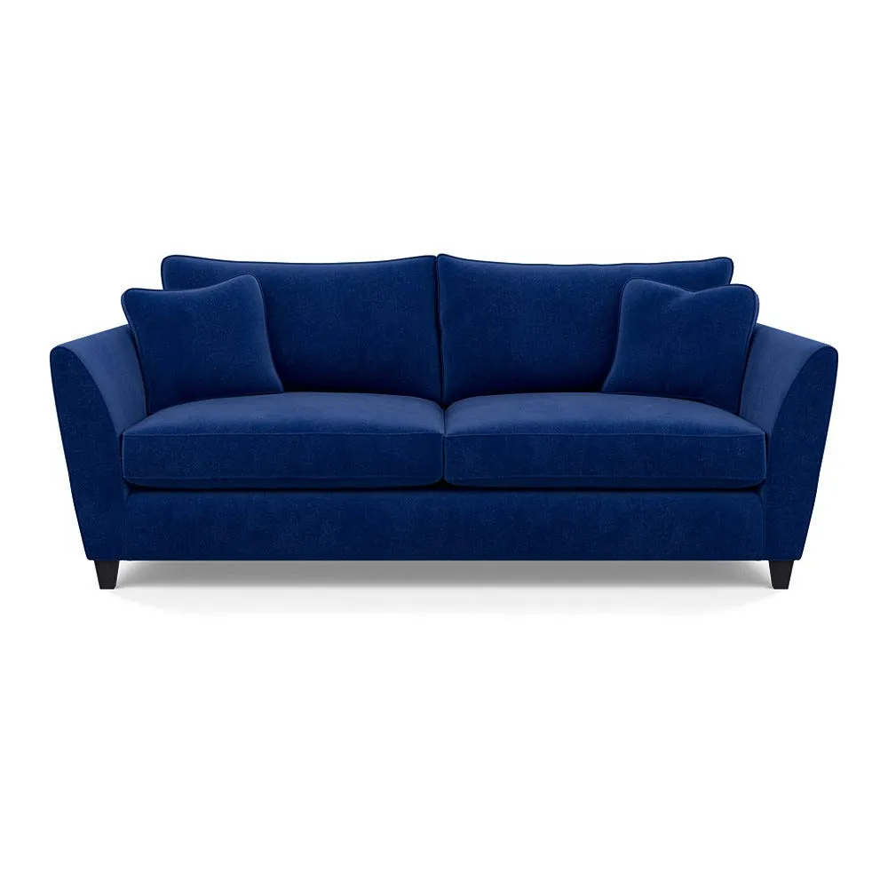 Heal's Torino 4 Seater Sofa Smart Luxe Velvet Azure Black Feet 1