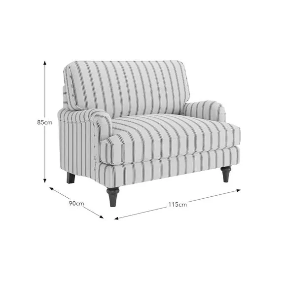 Beatrice II Folkstone Stripe Snuggle Chair 6