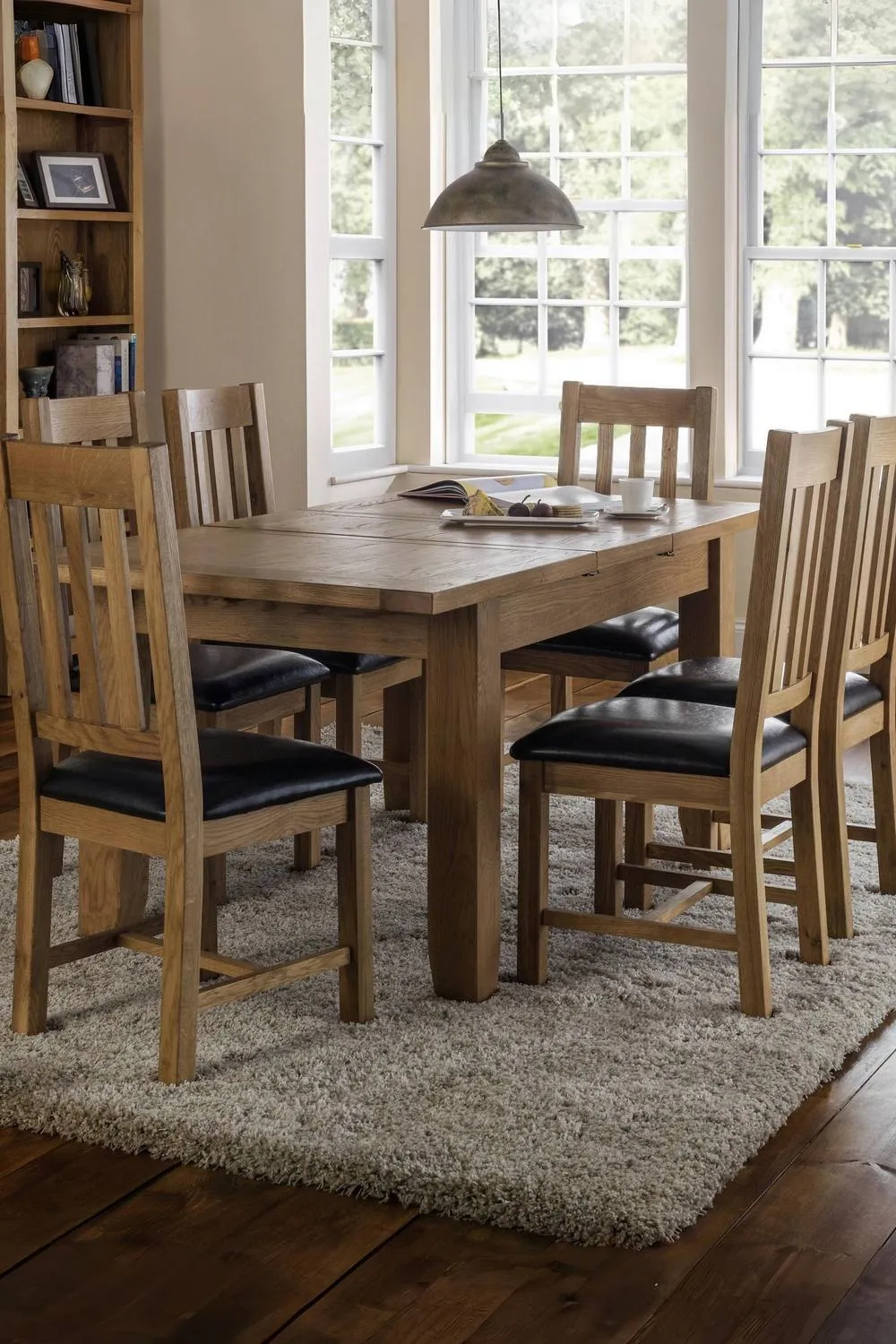 Julian Bowen Arya Rectangular Extending 4-6 Seater Dining Table in Natural 4