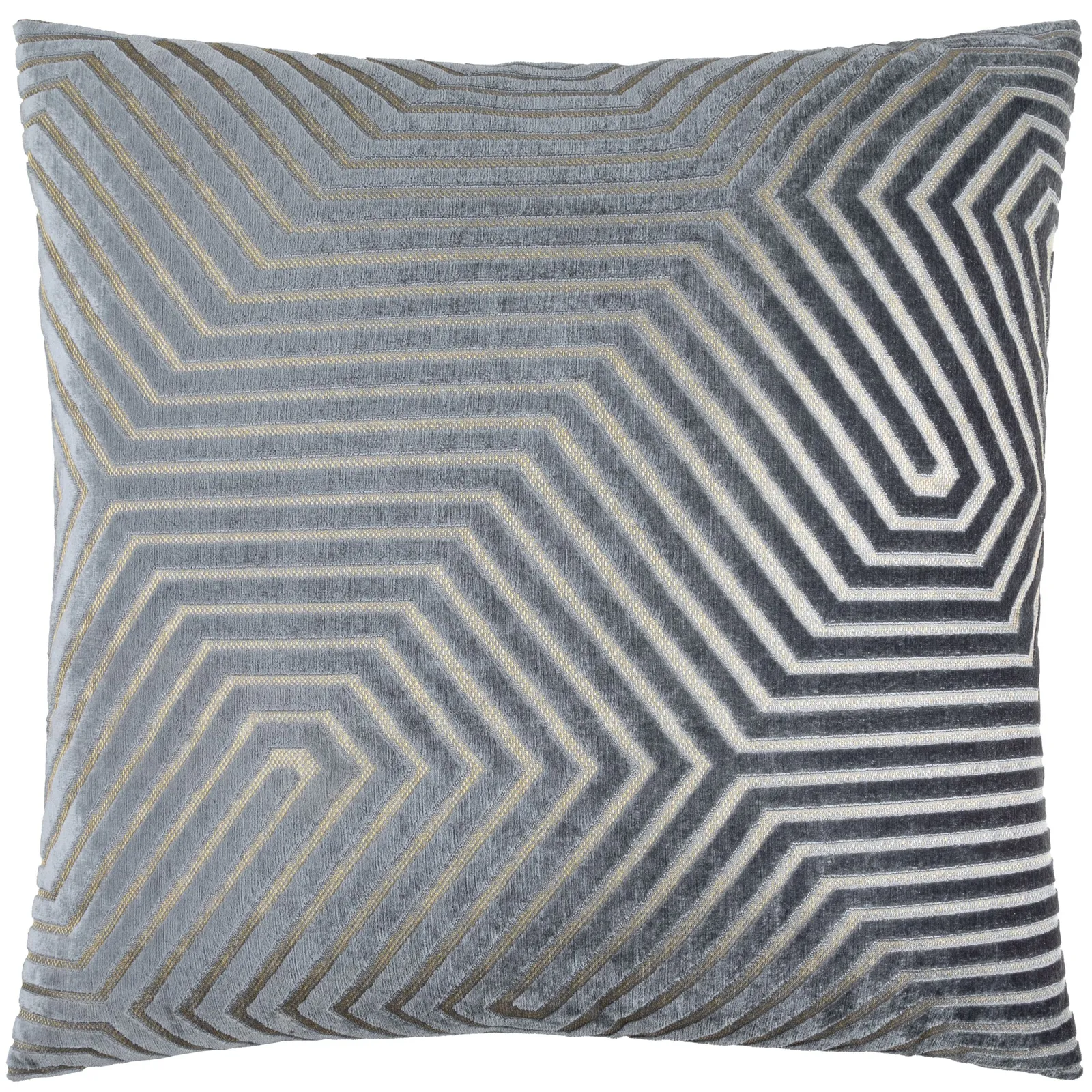 Paoletti Evoke Cut Velvet Cushion in Grey 2
