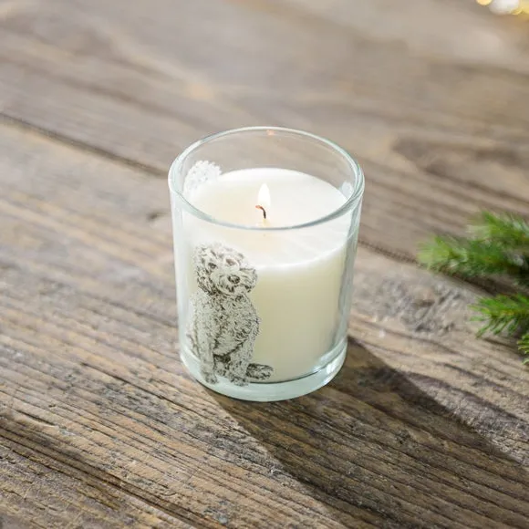 Cockapoo Dog Linen Candle 2