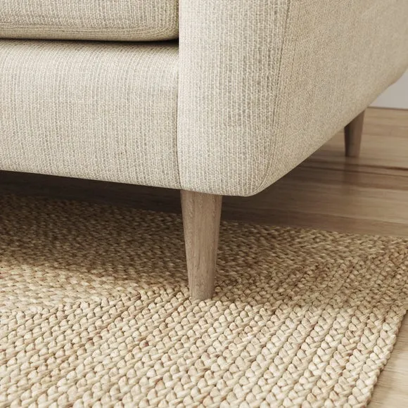 Sven Chunky Tonal Weave Large Corner Chaise Sofa 5